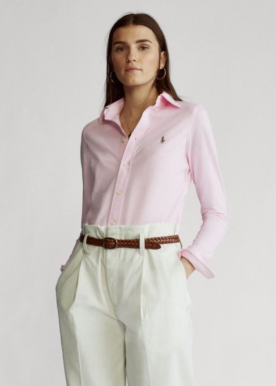 Women's Polo Ralph Lauren Knit Cotton Oxford Shirt | 671340XGR